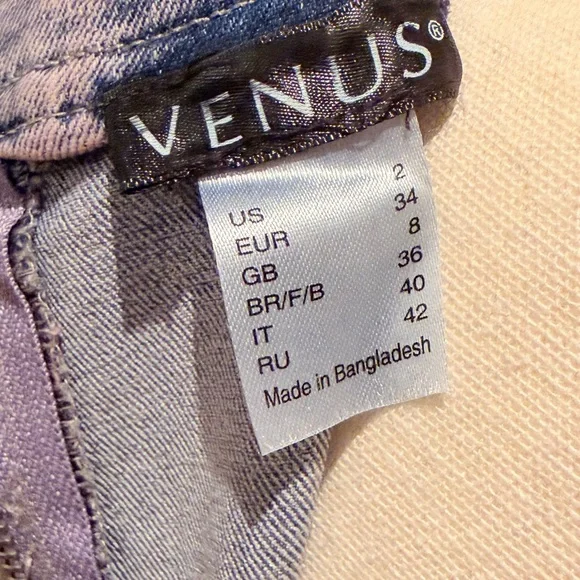 VENUS Denim Blue Puff Sleeve Mini Dress - Picture 4 of 4